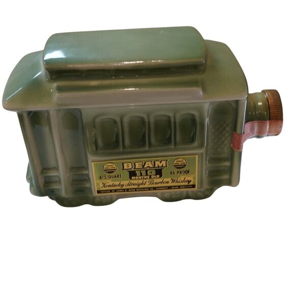 Vintage Jim Beam 1968 Whiskey Bottle Powell & Mason Trolley Cable Car San Franci - Picture 2 of 13
